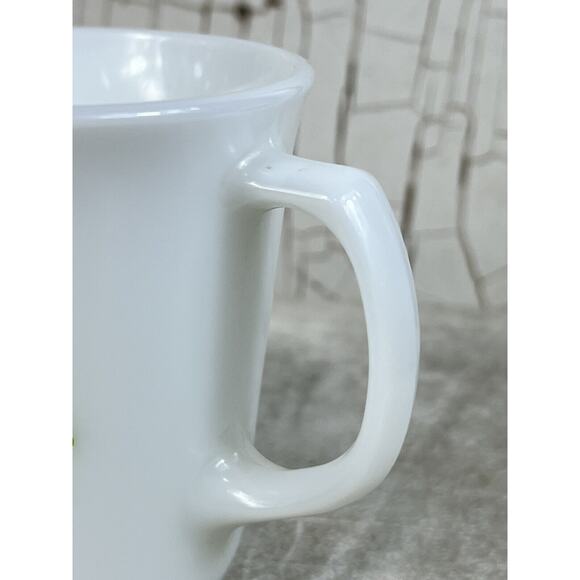 Pyrex Summer Impressions Green Milk Glass Set With 2 Coffee Cups And Creamer - Picture 11 of 12